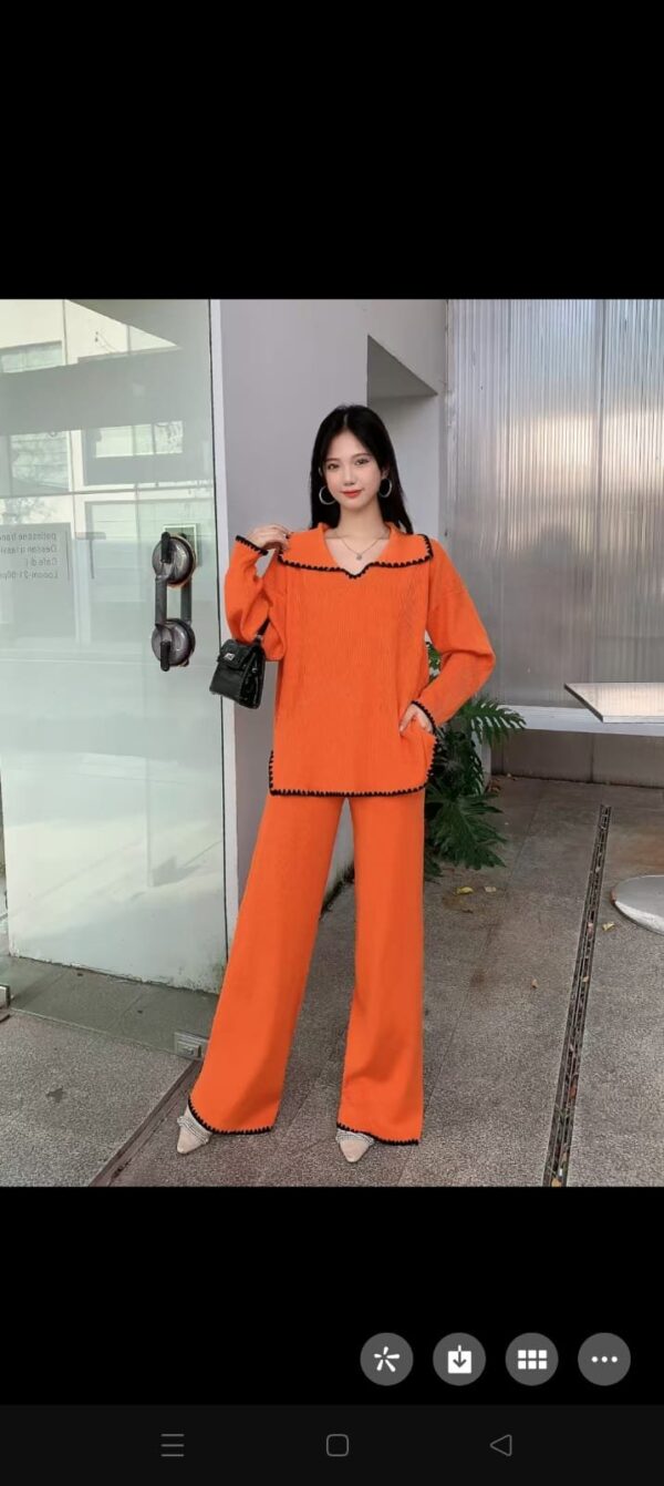 Woolen  Designer Border coord set - Image 5
