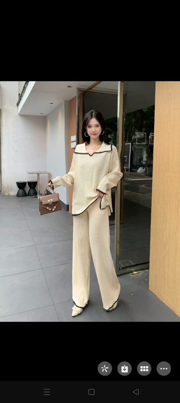 Woolen  Designer Border coord set - Image 8