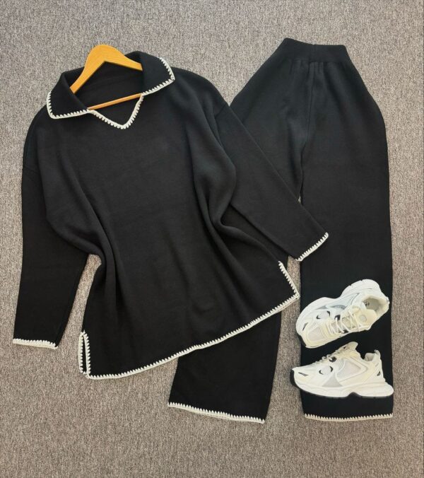 Woolen  Designer Border coord set - Image 3