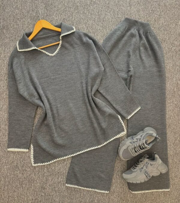 Woolen  Designer Border coord set - Image 2