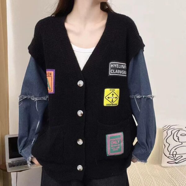 Chic Woolen Heavy Buttoned Cardigan - Image 7