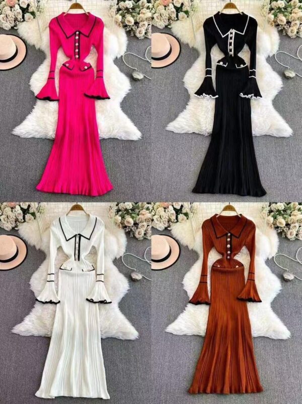 Bell sleeves super stretchable full length dresses - Image 9