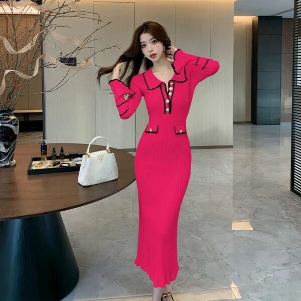 Bell sleeves super stretchable full length dresses - Image 2