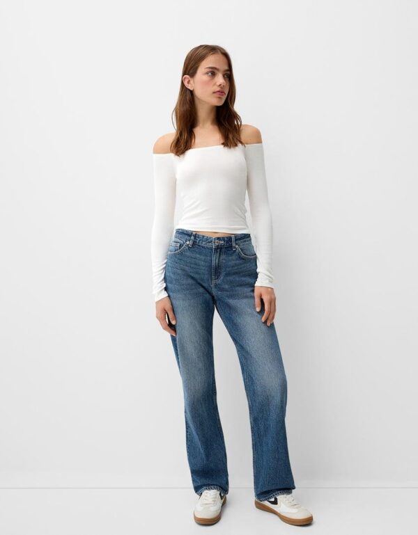 BHK Premium Straight Fit High Waisted Jeans - Image 2