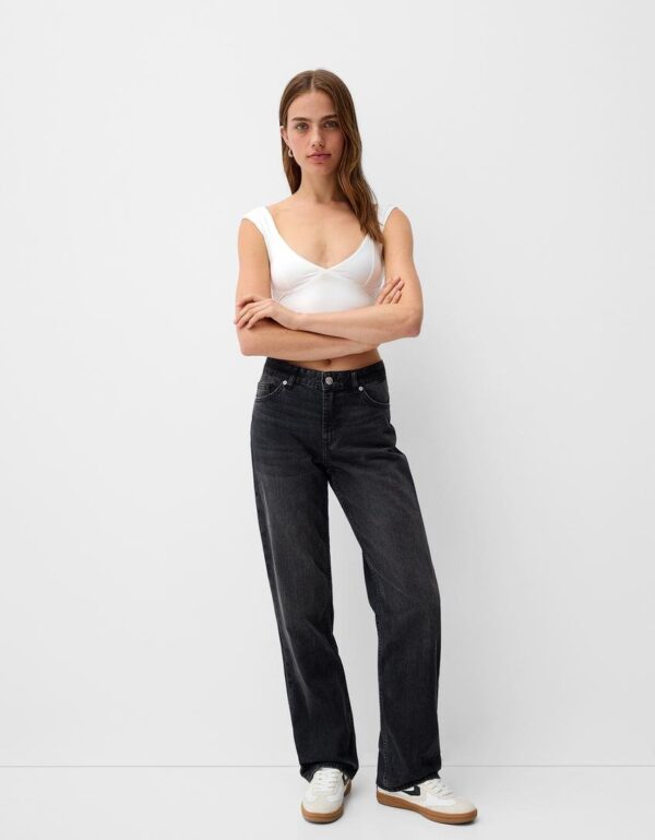 BHK Premium Straight Fit High Waisted Jeans - Image 7