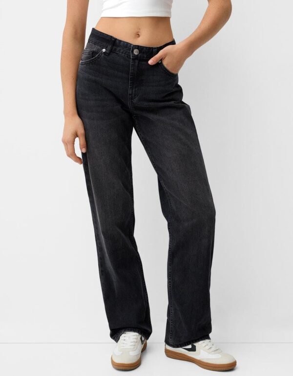BHK Premium Straight Fit High Waisted Jeans - Image 3