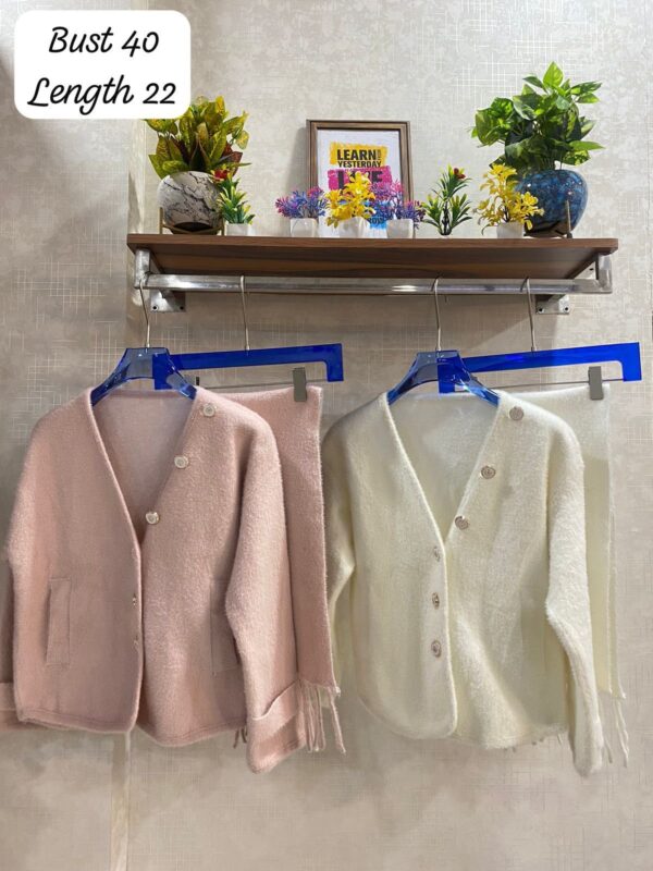 Stylish Woolen Coat With stole - Image 3