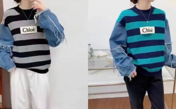 Denim Sleeves Ch Sweaters - Image 2