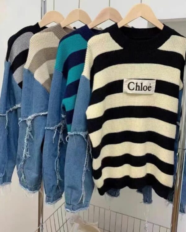 Denim Sleeves Ch Sweaters - Image 8
