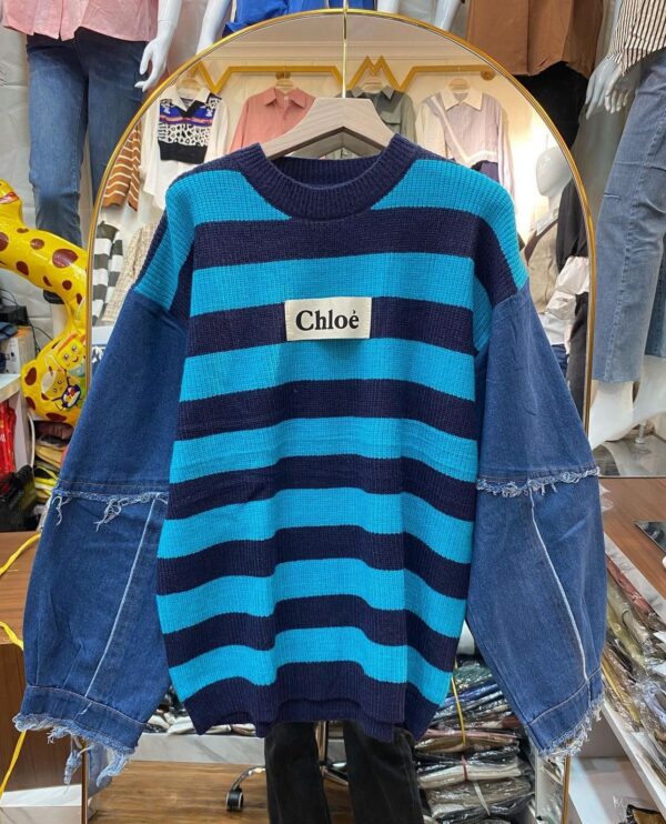 Denim Sleeves Ch Sweaters - Image 6