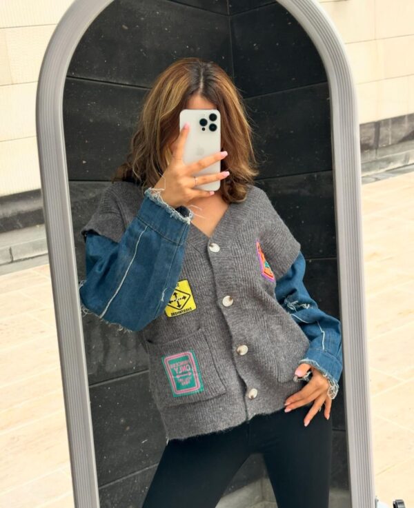 Chic Woolen Heavy Buttoned Cardigan - Image 3