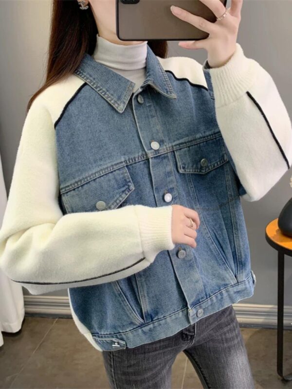 Heavy Woolen Denim Jacket - Image 6
