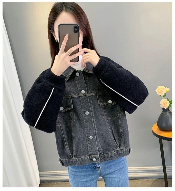 Heavy Woolen Denim Jacket - Image 3
