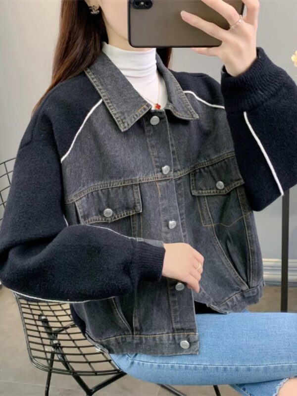 Heavy Woolen Denim Jacket - Image 5