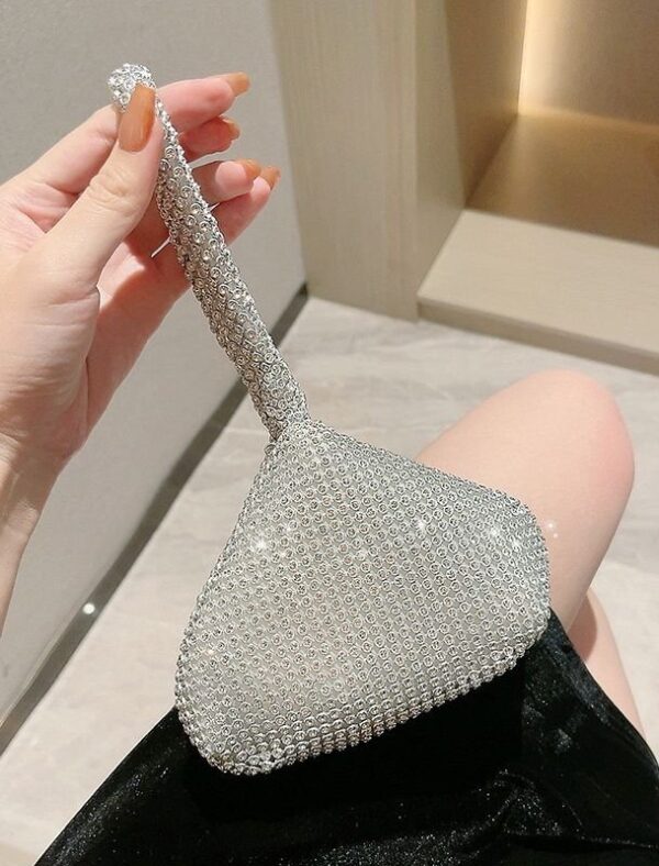 BRIDAL IMPORTED DIAMOND CLUTCH LOOK BAG - Image 5
