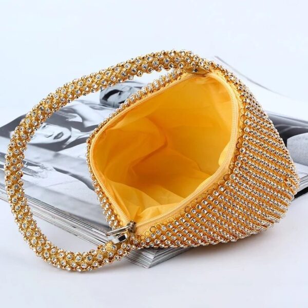 BRIDAL IMPORTED DIAMOND CLUTCH LOOK BAG - Image 4