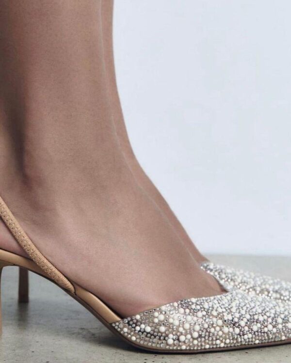 Premium Pearl Embellished Heels - Image 3