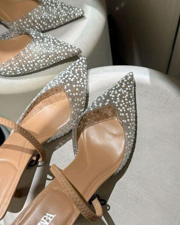 Premium Pearl Embellished Heels - Image 5