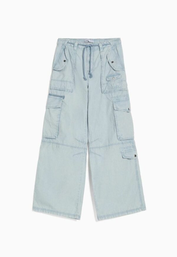 BHK Faded Multi Pocket Relexed fit Pants - Image 3