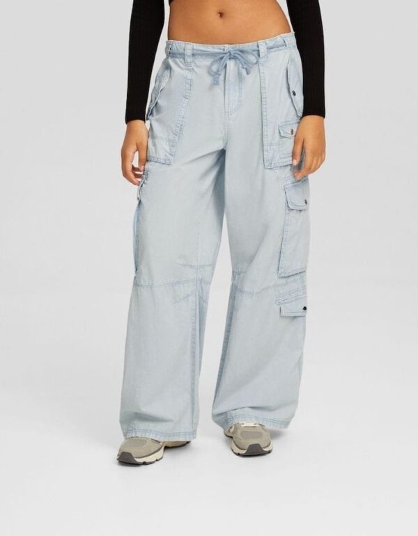 BHK Faded Multi Pocket Relexed fit Pants