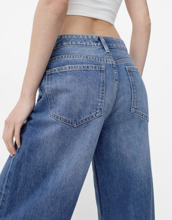 P&B High Rise Wide Leg Denim - Image 3