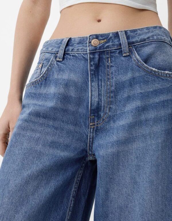 P&B High Rise Wide Leg Denim - Image 2