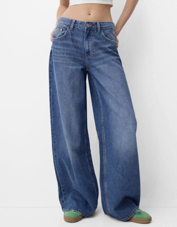 P&B High Rise Wide Leg Denim - Image 5