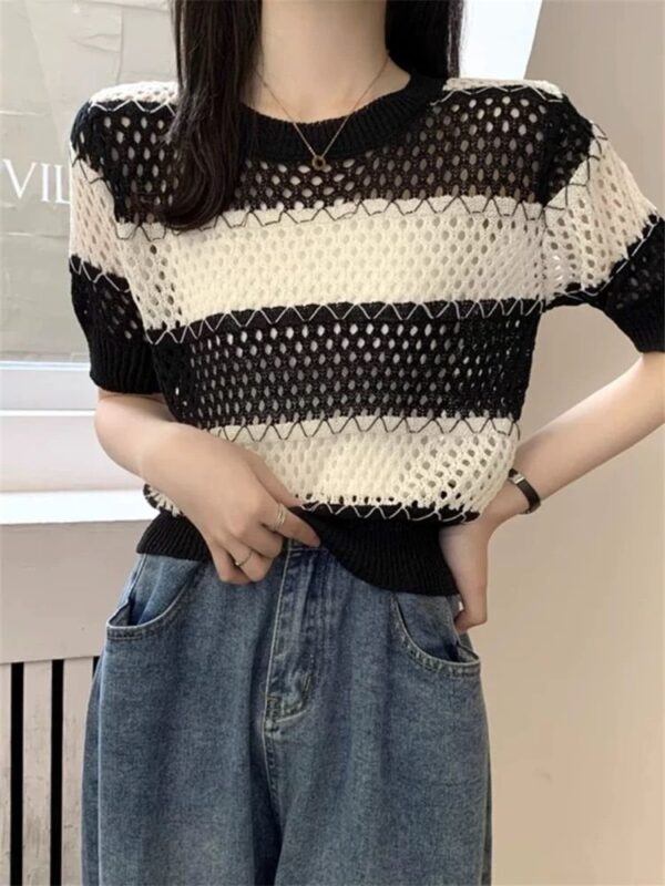 Honey Stripe Knitted Tops - Image 2