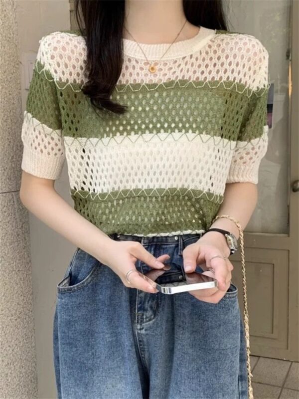 Honey Stripe Knitted Tops