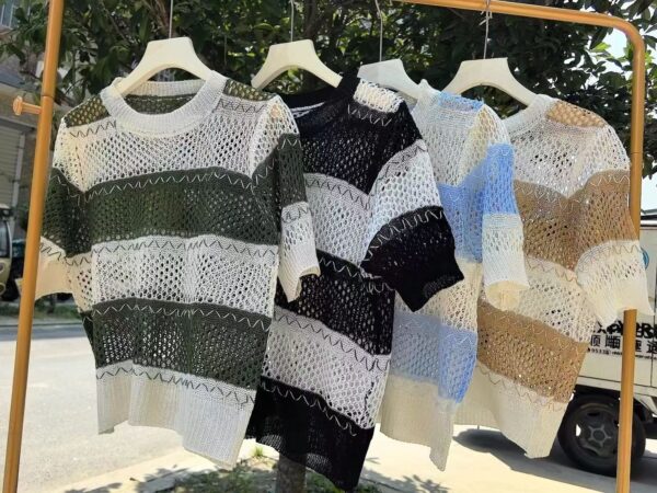 Honey Stripe Knitted Tops - Image 3