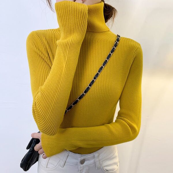 Casual High neck knitted women sweater - Image 9