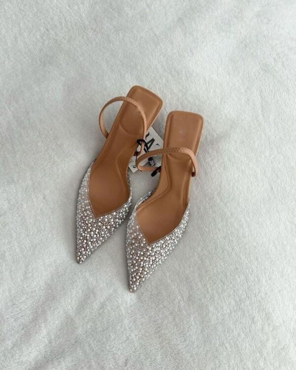 Premium Pearl Embellished Heels - Image 2