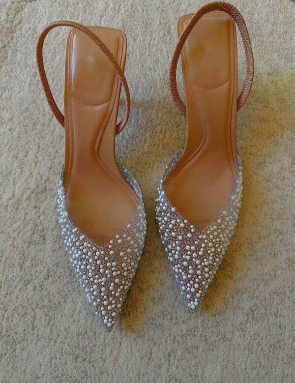 Premium Pearl Embellished Heels - Image 4