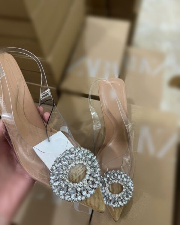 Premium Embellished Transparent Slingback - Image 2