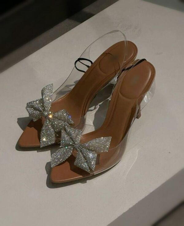 Premium Rhinestone Bow Slingback