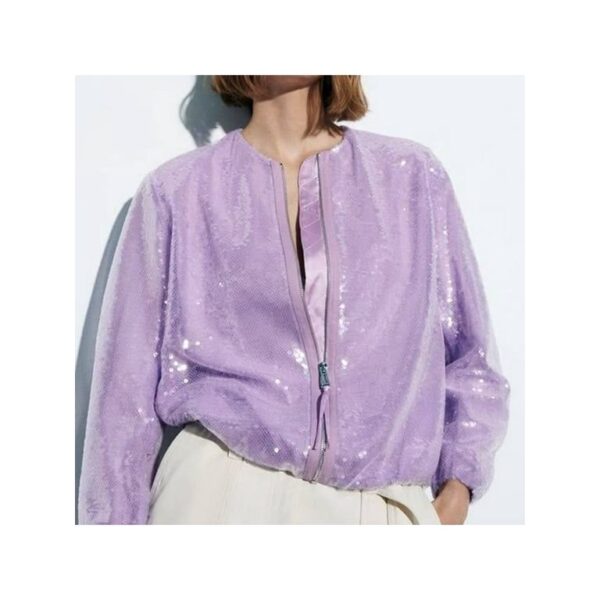 Sequined Luxury Zipper Jacket