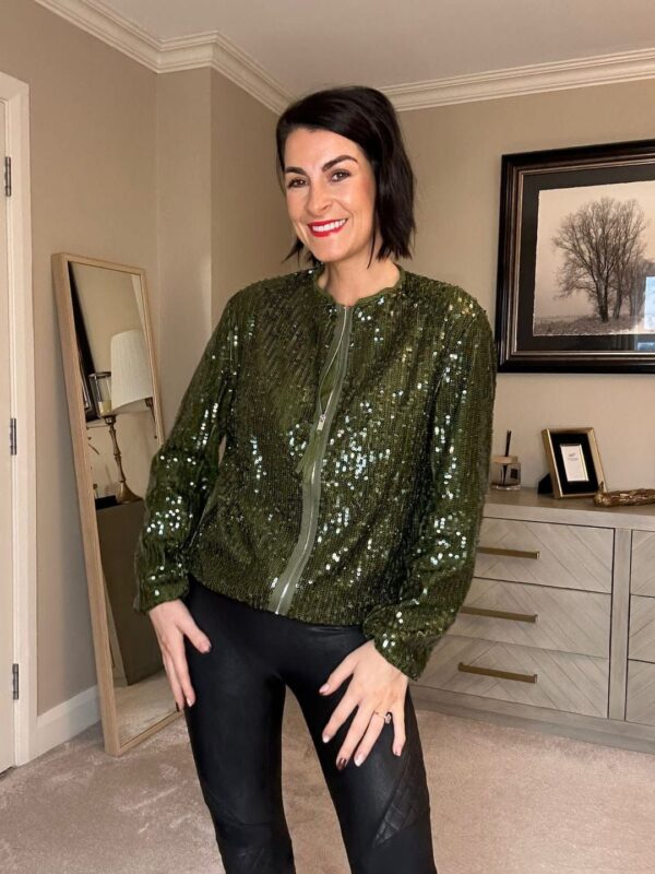 Sequined Luxury Zipper Jacket - Image 7