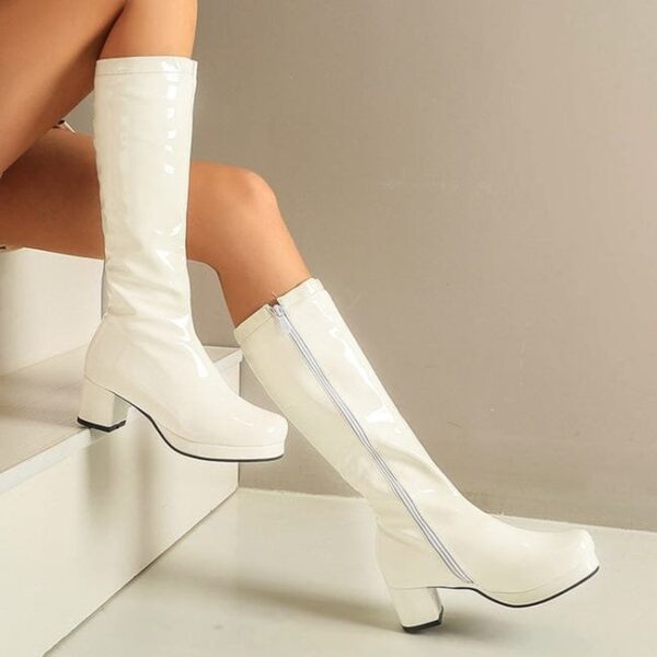Lux Patent Flat  Boots