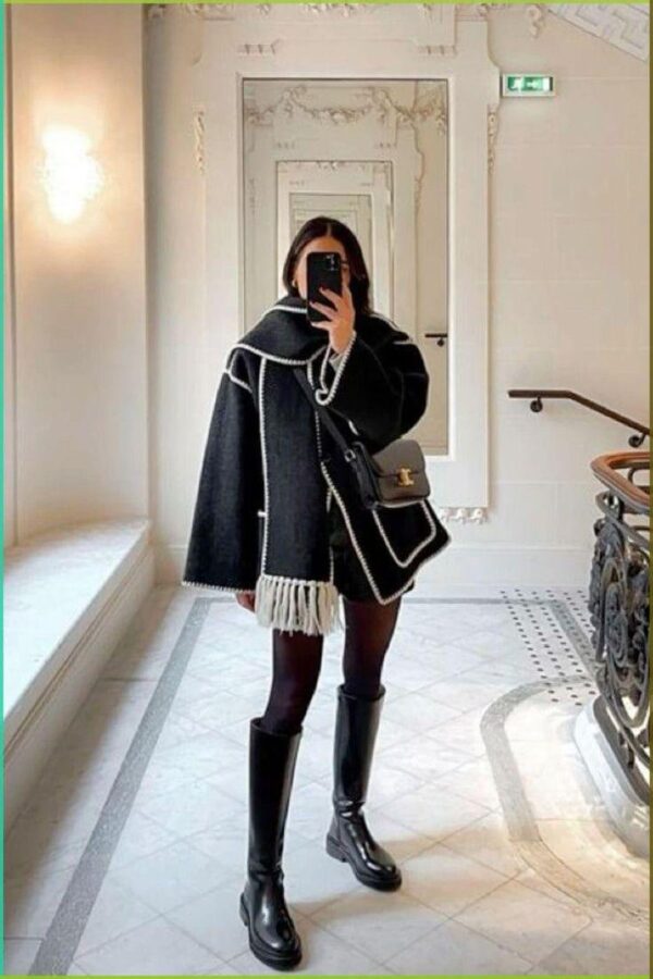 Oversize Zed Jacket With Cape - Image 10