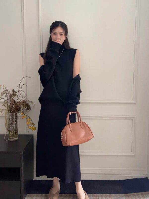 High End Knitted Dress Set Two Pieces - Image 7