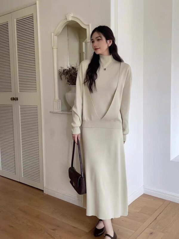 High End Knitted Dress Set Two Pieces - Image 6