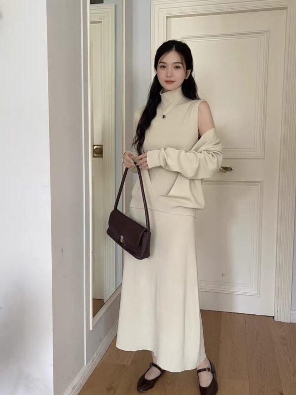 High End Knitted Dress Set Two Pieces - Image 3
