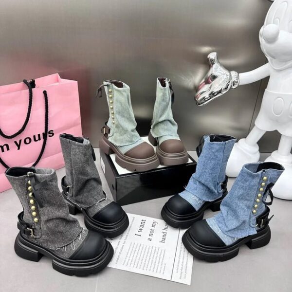 Ankle Gladiator Chunky Chelsea Platform Boots On Pre-book