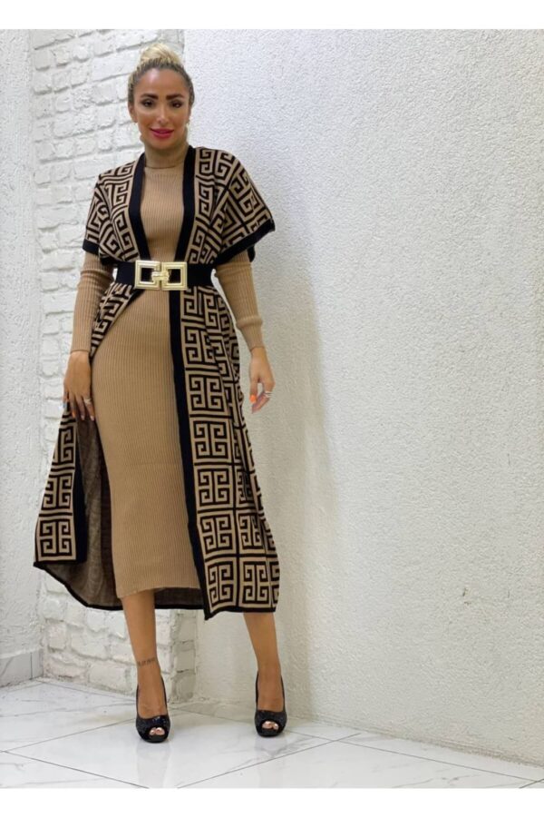 Luxury Knitted Dress with Belt