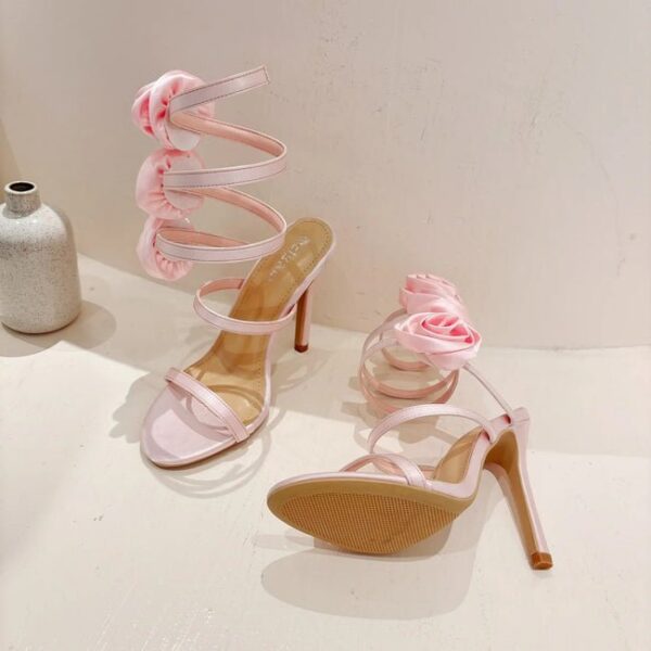 Premium Rose Applique Spiral Heels on Pre-book - Image 12