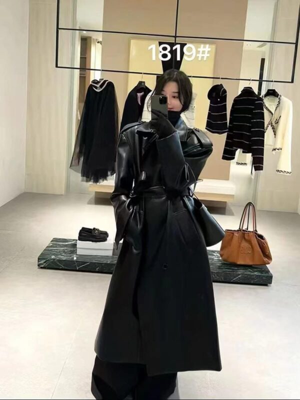 Imported Pu Leather Long coats - Image 6