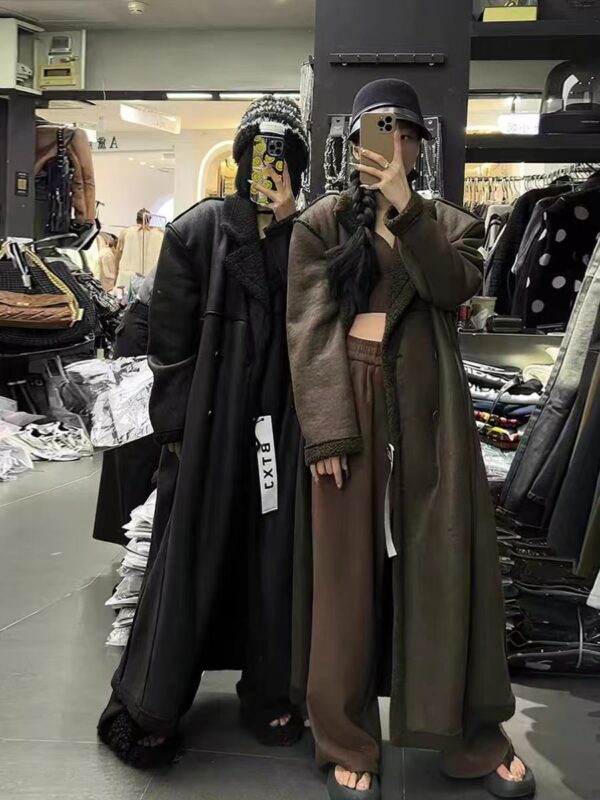 Imported Pu Leather Long coats - Image 3