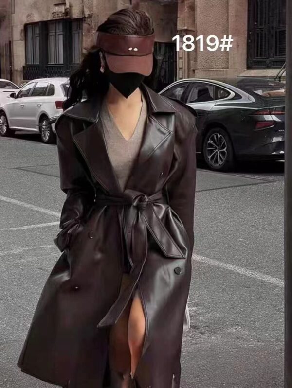 Imported Pu Leather Long coats