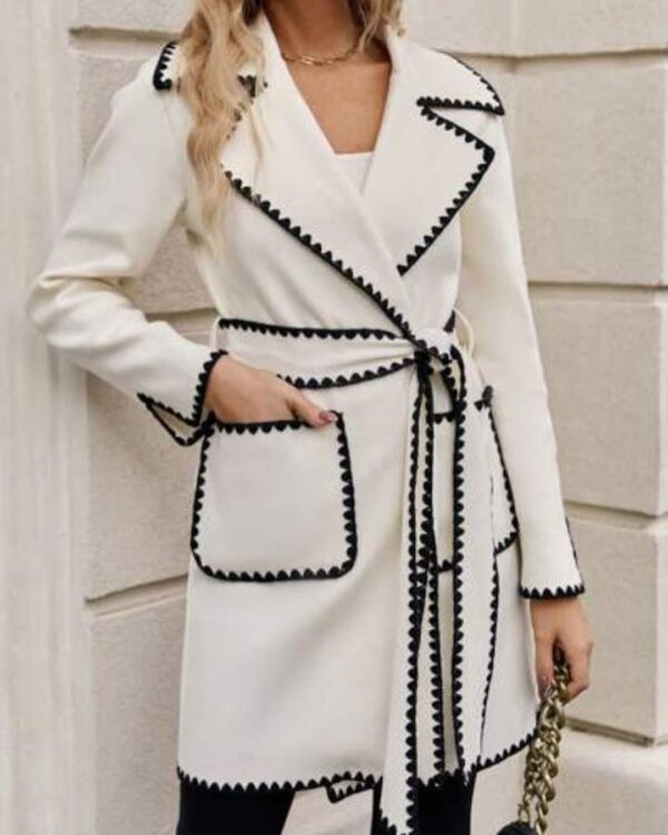 Premium Long blazers with Belt - Image 2