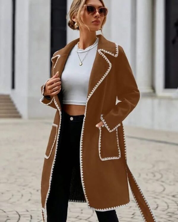 Premium Long blazers with Belt - Image 3